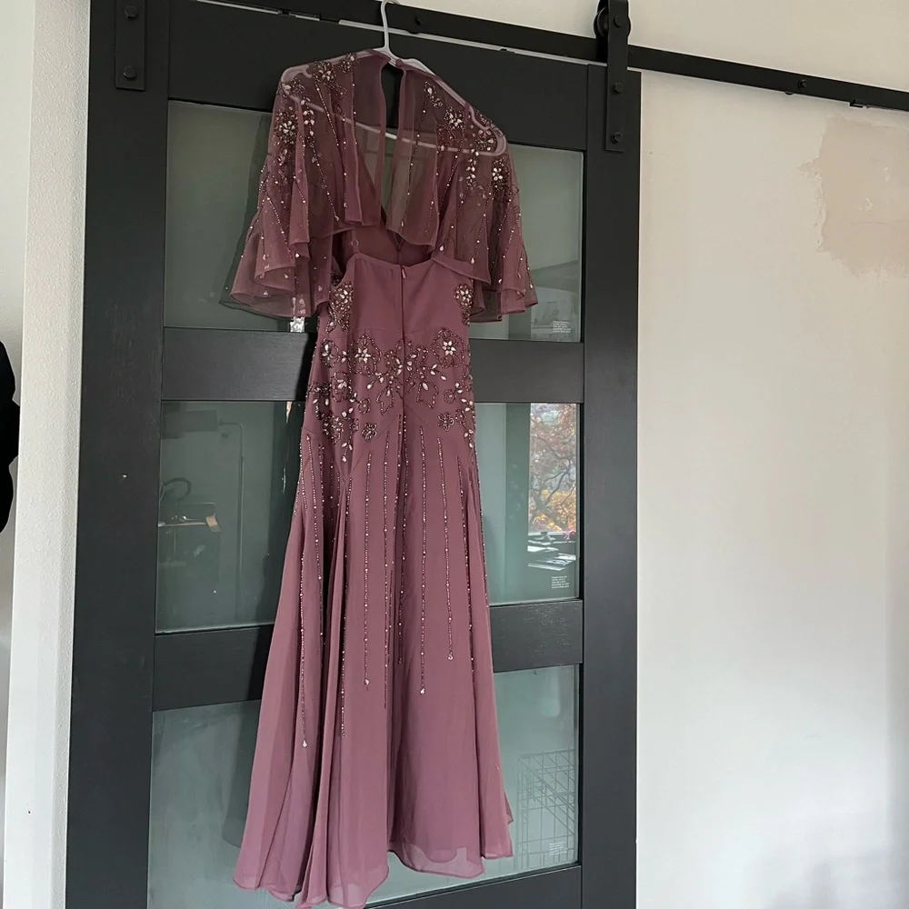 ASOS Mauve Beaded Midi Dress